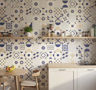 Papier peint cuisine style carreaux de céramique - TenStickers