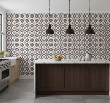 Papier peint cuisine style carreaux portugais - TenStickers