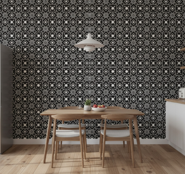 Papier peint cuisine style noir et blanc - TenStickers