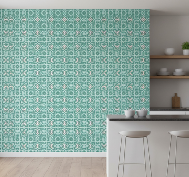 Papier peint cuisine tapis vinyle long à motif - TenStickers