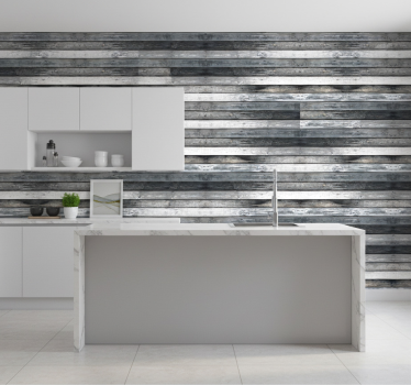 Papier peint cuisine texture bois - TenStickers