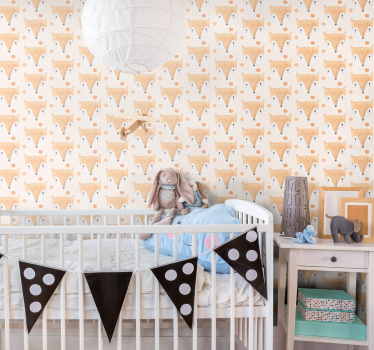 Papier peint chambre enfant renard peint main - TenStickers