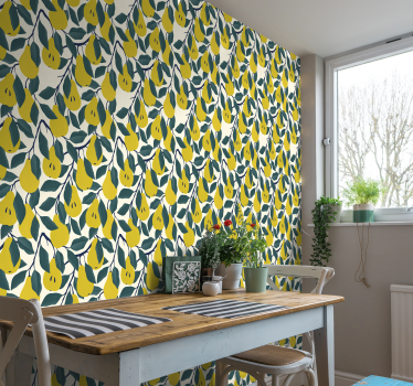 Papier peint cuisine motif des pairs - TenStickers