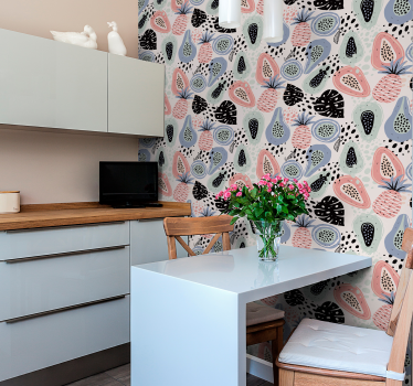 Papier peint cuisine motif botanique - TenStickers