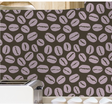 Papier peint cuisine modèle de grains de café - TenStickers