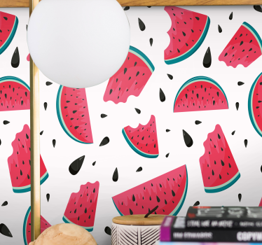 Papier peint cuisine tranches de pastèque juteuses - TenStickers