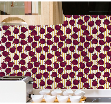 Papier peint cuisine motif de grenade - TenStickers