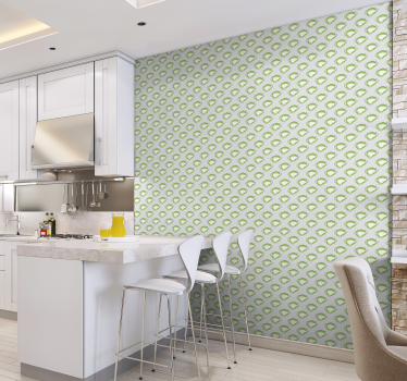 Papier peint cuisine poires vertes - TenStickers