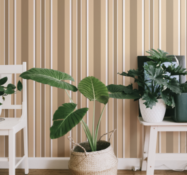Papier peint rayures verticales palette de couleurs tropicales - TenStickers