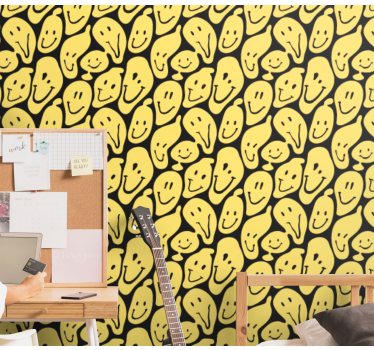 Papier peint moderne modèle de visages souriants - TenStickers