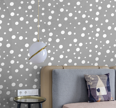 Papier peint cercles conception à pois - TenStickers