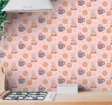 Papier peint cuisine motif de boisson confortable - TenStickers