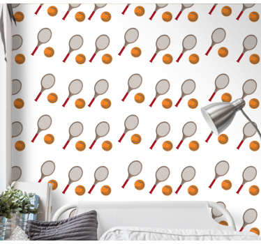 Papier peint chambre ado inspiré du tennis - TenStickers