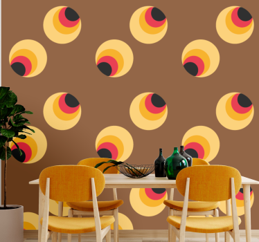 Papier peint retro éclater les yeux - TenStickers