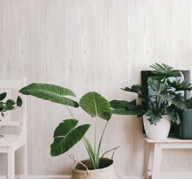 Papier peint vintage bois blanc - TenStickers