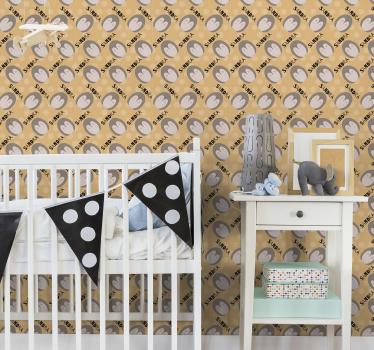 Papier peint chambre bébé motif de hérisson personnalisé - TenStickers