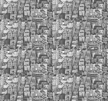 Papier peint ville croquis urbain - TenStickers