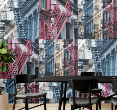 Papier peint ville issues de secours urbaines - TenStickers