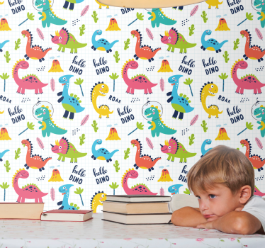 Papier peint dinosaures chambre enfant - TenStickers